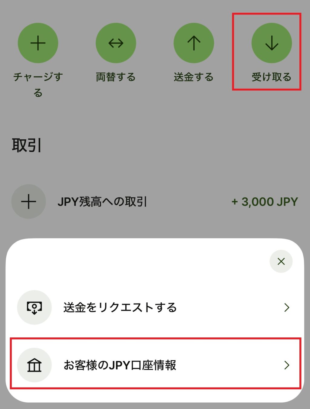 Wise（ワイズ）お客様のJPY口座情報