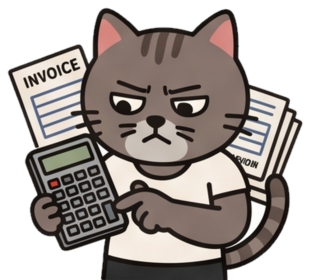 電卓で計算するぶるすなマスコット