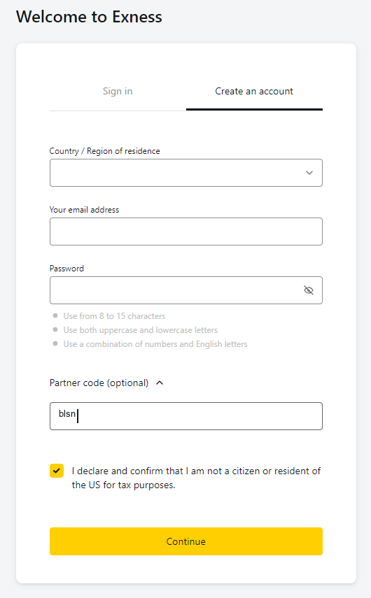 How to open a new account