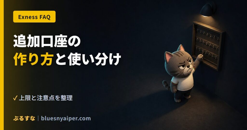 追加口座の 作り方と使い分け