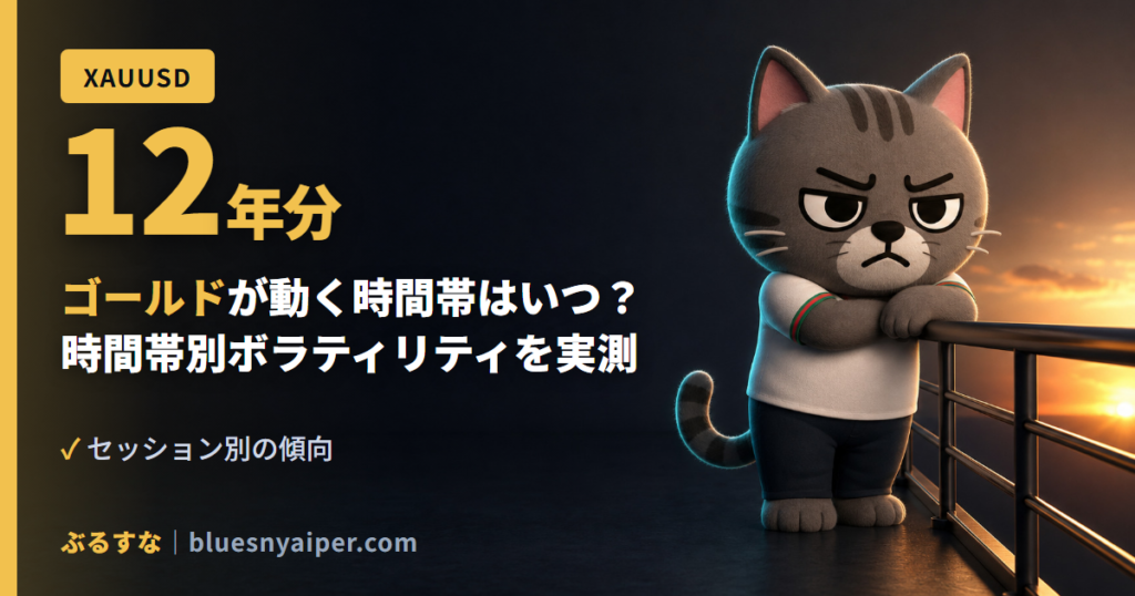 ゴールドが動く時間帯はいつ？ 時間帯別ボラティリティを実測