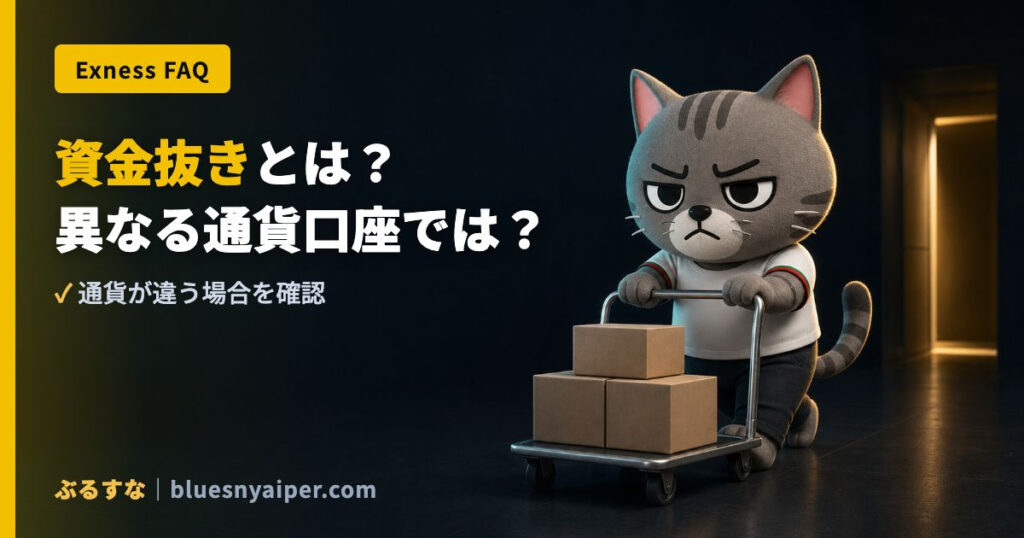 資金抜きとは？ 異なる通貨口座では？